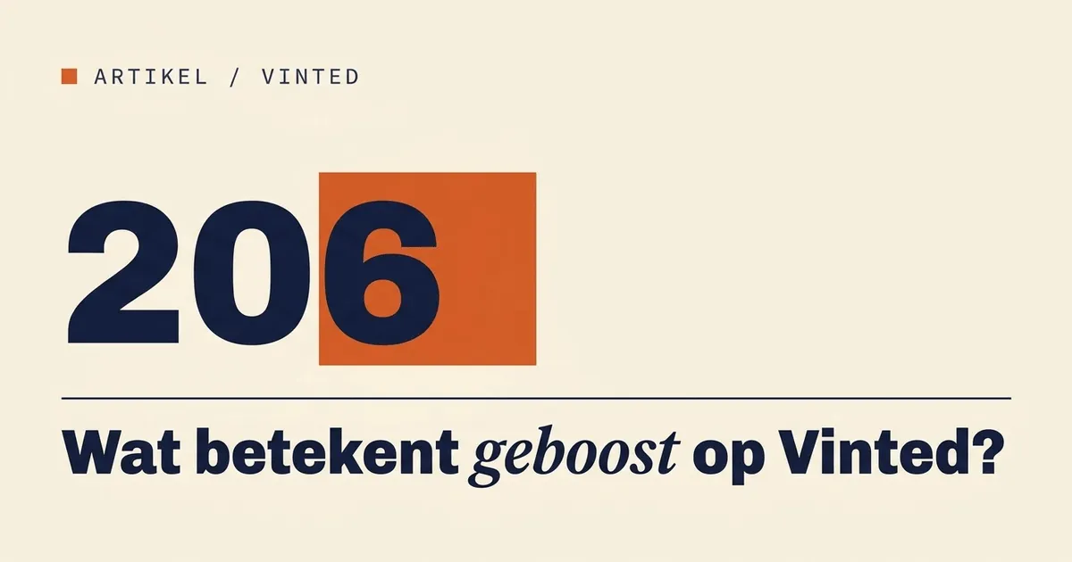 Artikelafbeelding: 206, wat betekent geboost op Vinted?